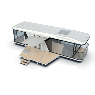 Modular Small Prefab Homes With Waterproof Structure Skylight Panorama Balcony