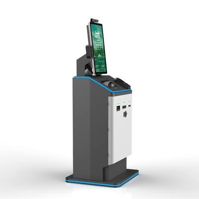 Hotel Check In Out Kiosk With 1.5 Inch Touch Display Passport Scanner Key Card Encoder