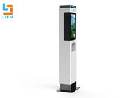 Vertical Standing Human Body Temperature Thermal Scanner Kiosk Hand Disinfection