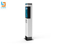 Vertical Standing Human Body Temperature Thermal Scanner Kiosk Hand Disinfection