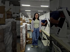 LIEN Cash Register dengan Dual 15.6 inci layar sentuh NFC Reader Receipt Printer Barcode Scanner