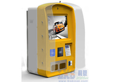 Outdoor/Indoor Wall Mounted Kiosk with Barcode Scannner,Bank card reader & Hight light Touch Monitor