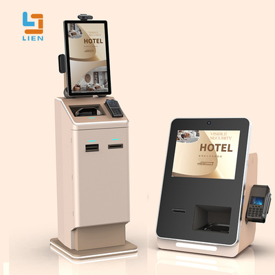 Hotel Self Service Kiosk Dengan Kamera CCTV Kamar Daur Ulang Kartu ADA Passport Scanner
