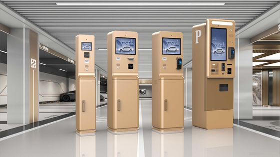 Bahan baja tahan karat Sistem tempat parkir umum Kios self-service untuk penggunaan luar ruangan