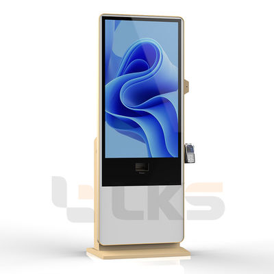 55 Inch Indoor Floor Standing LCD Digital Signage Touch Screen Mesin Iklan Dengan Android System Player