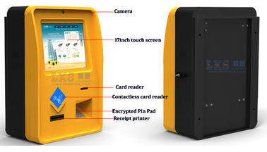 Dinding dipasang layar sentuh luar Payment Kiosk WallFor Bank / Mall