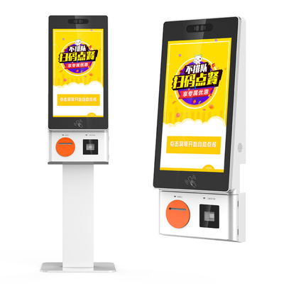 LKS 24inch 27inch Self Ordering Kiosk untuk Restoran Cepat Saji